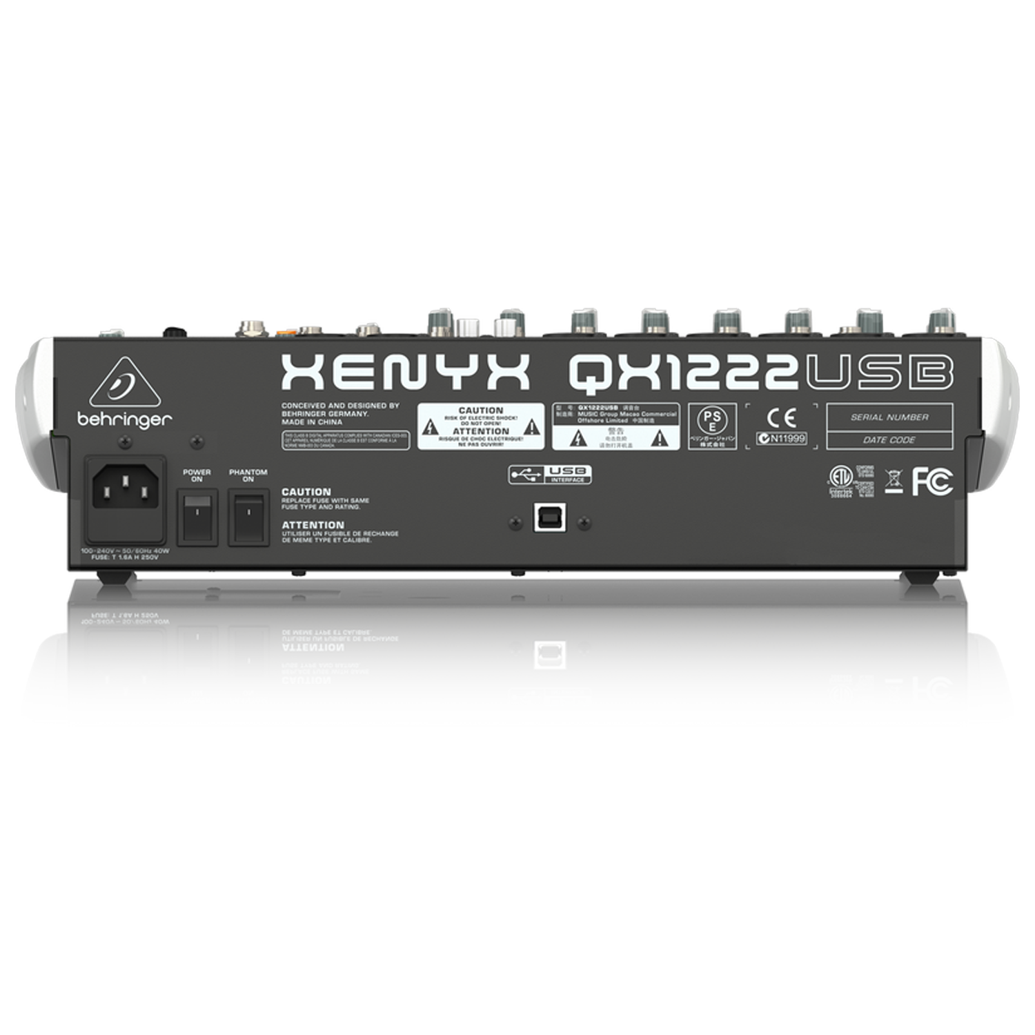 Behringer Xenyx QX1222USB mezclador con USB y efectos