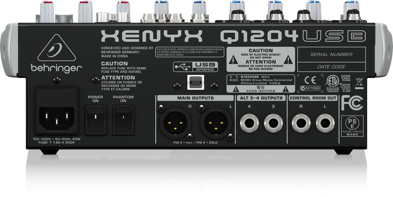 Behringer Xenyx Q1204USB Mezclador con USB