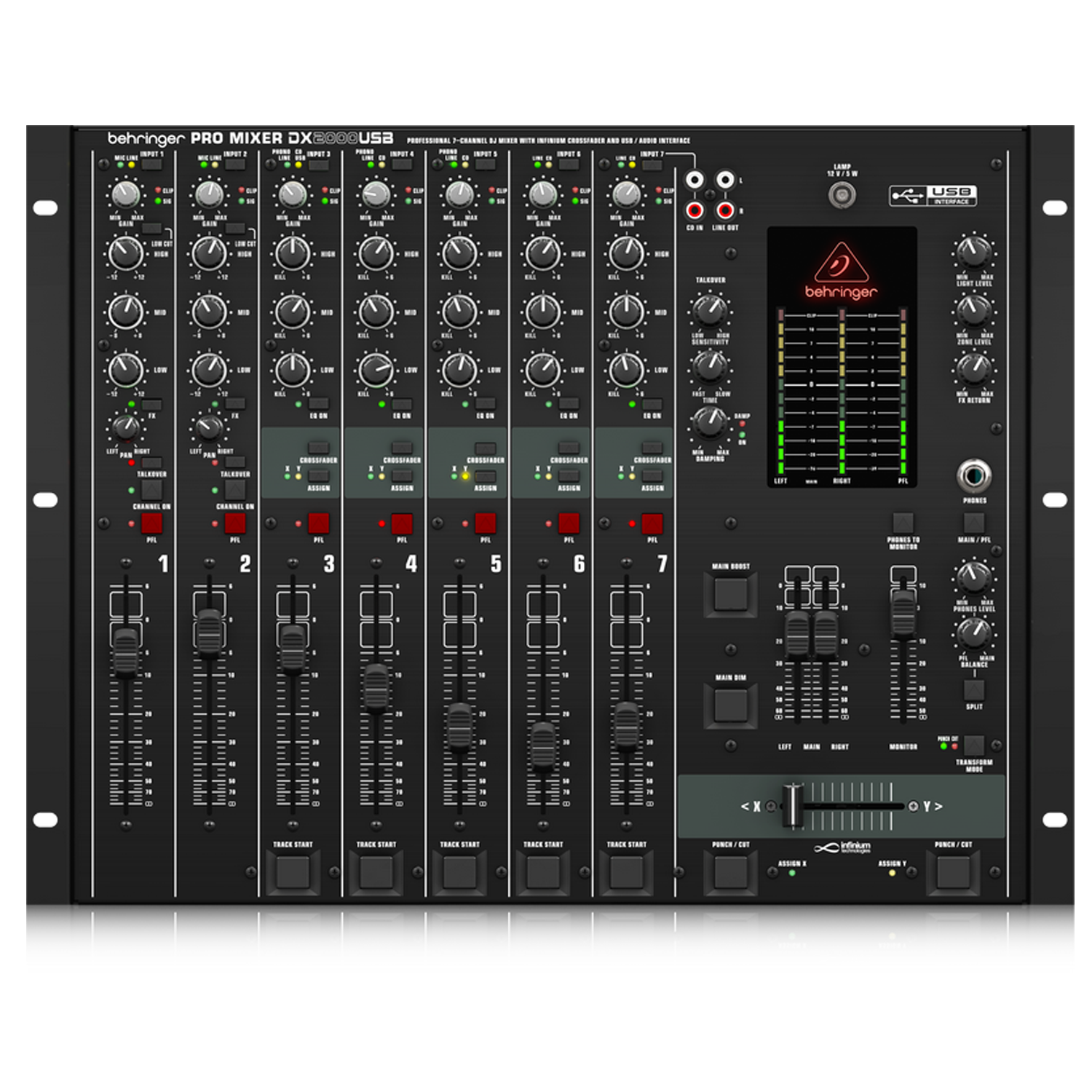 Behringer - DX2000USB Mezclador para DJ Pro de 7 canales