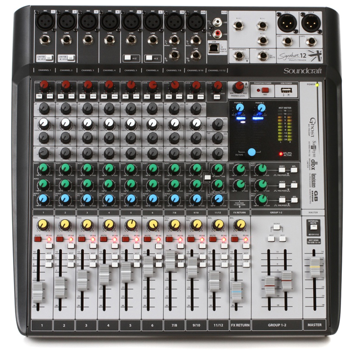 Soundcraft Signature 12 MTK Mixer e interfaz de audio con efectos