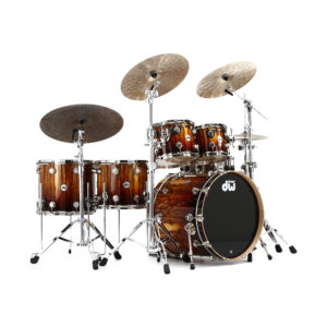 DW DRUMS - DW COLLECTOR'S SERIES EXOTIC SHELL PACK (FLAME RED SATIN) - BATERIA ACUSTICA
