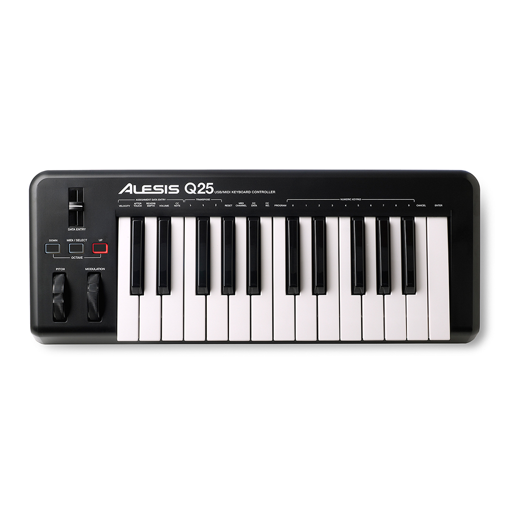 ALESIS - TECLADO CONTROLADOR MIDI USB 25 TECLAS - Q-25