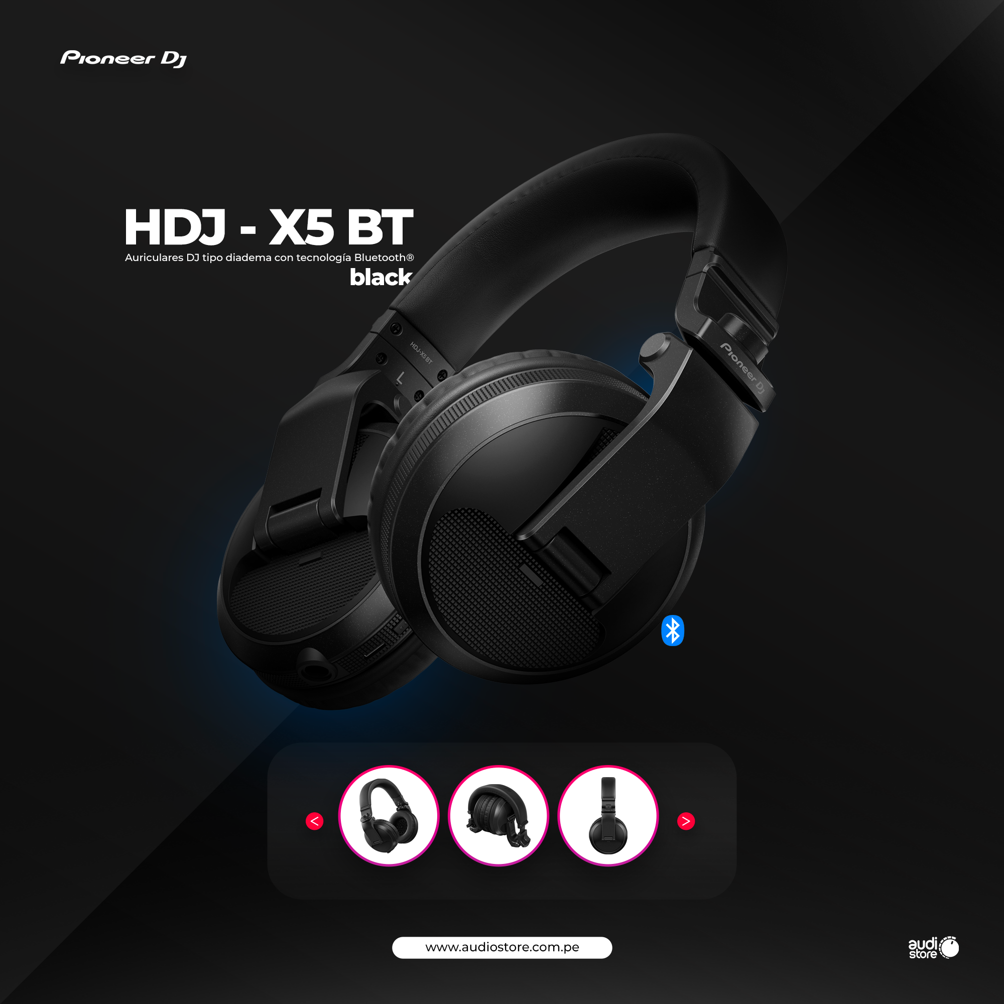 Auriculares Para DJ Pioneer HDJ-X5-K Negro