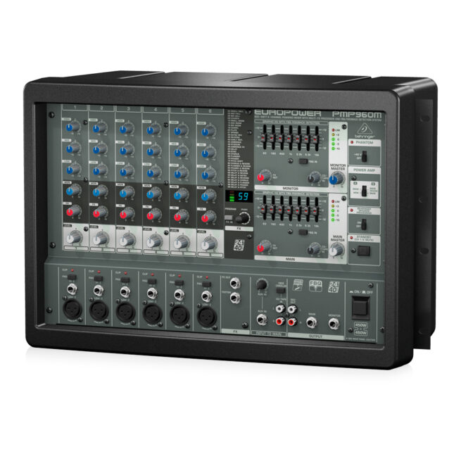 BEHRINGER PMP960M Mezclador autoamplificado de 900 W y 6 canales con procesador Multi-FX